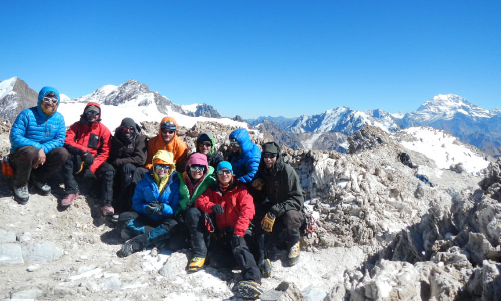 Gorgeous summit day at 16,500'