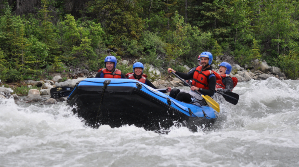 The Blanchard and upper Tatshenshini offers great learning environment with Class III and IV rapids