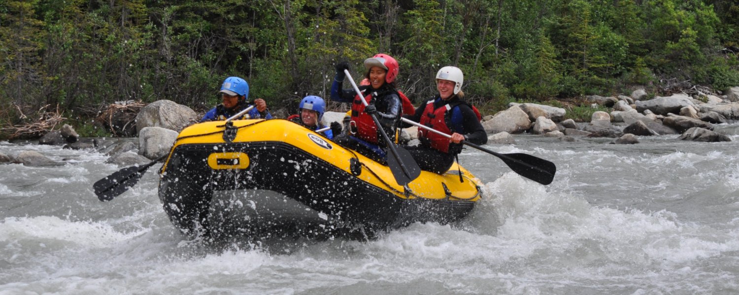 Raft guide trainingin the Yukon