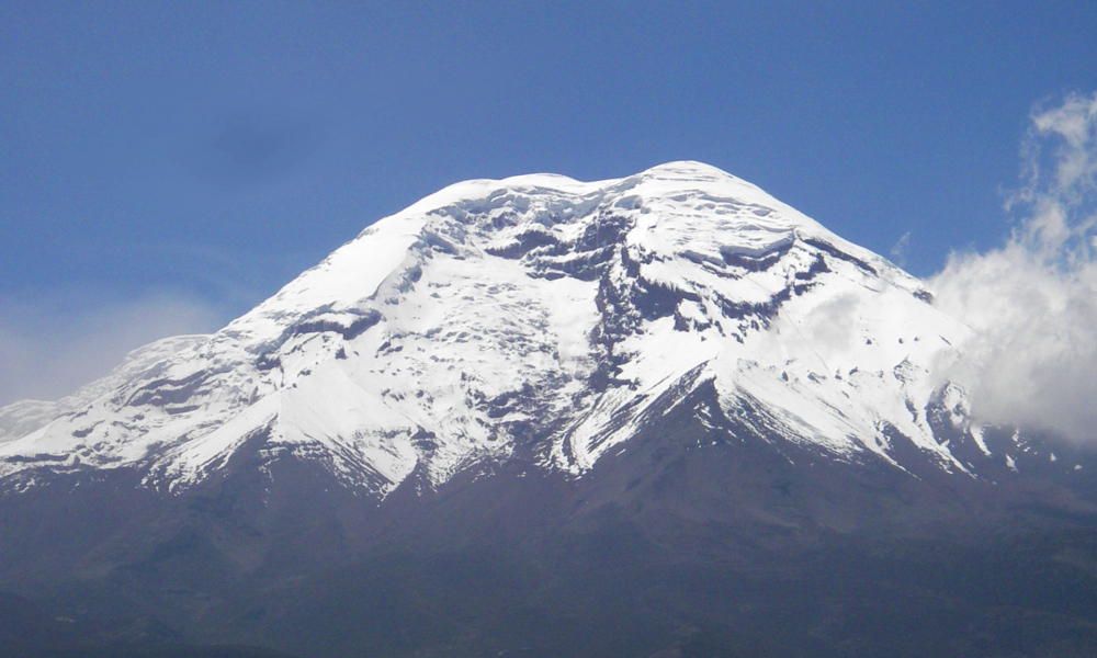 Chimborazo (20,564') stands high above the Andean plateau. 