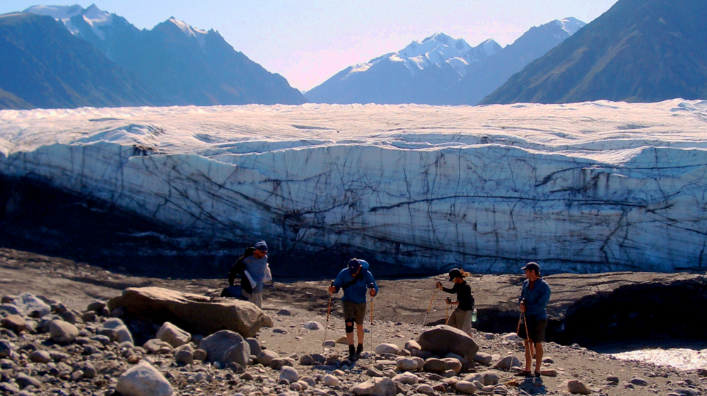 A day hike down to the face of the Donjek Glacier