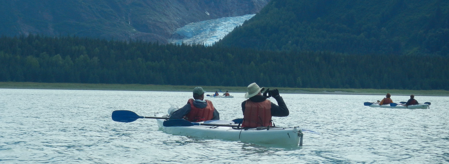 Kayaking in the Chilkat Inlet outside of Haines on a 3-day paddle
