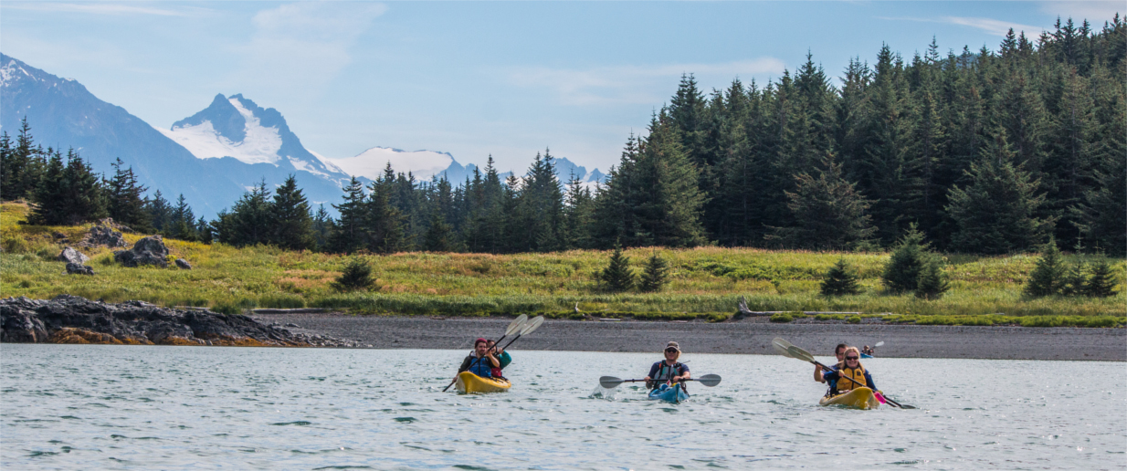 Paddling outside of Haines, AK