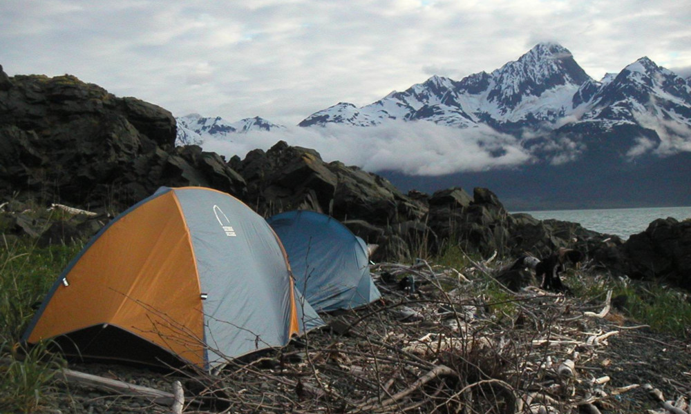 Camped along the Chilkat Inlet 