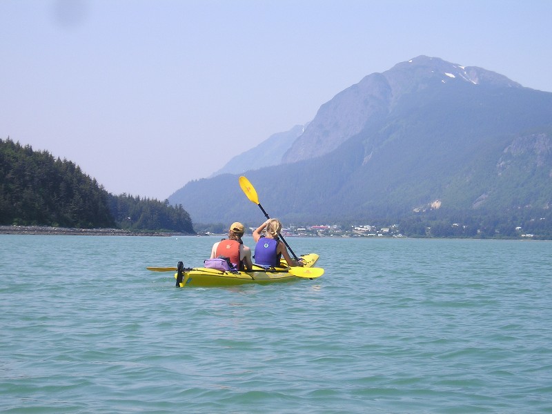 Paddling back into the town of Haines in the Lynn Canal