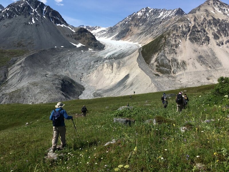Exploring the Nadahini Range, just across the border from Haines in British Columbia